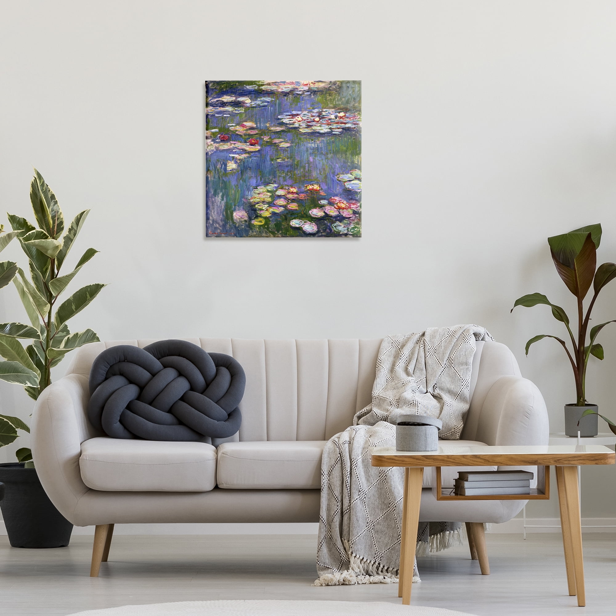 Stupell Industries Classical Monet Water Lilies Landscape & Nature Painting Wrapped Canvas Art Print Wall Art, 24 x 24