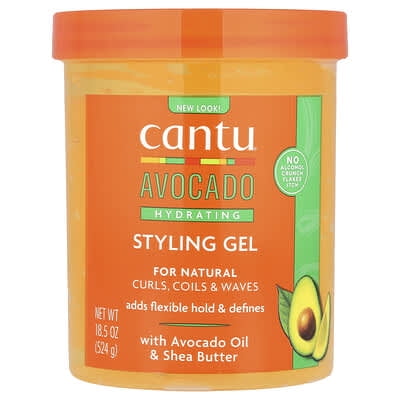 Cantu, Avocado Hydrating Gel, Alcohol Free, 18.5 oz Pack of 2