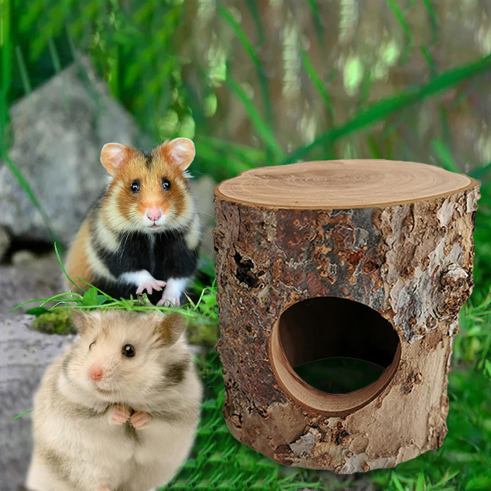 oshhnii Small Animal Hideout Exercise Wooden Hamster Tunnel for Hamster