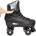 thumbnail image 3 of Fantastic Skates with Retro Quad Design for Kids and Adults (Black, Women's 8 / Men's 7), 3 of 10