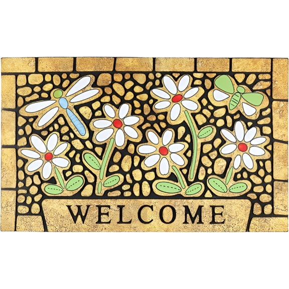 DERONA Front Door Mat Outdoor for Home Entrance Outdoor Mat for Outside Entry Way Doormat Entry Rugs,Heavy Duty Non Slip Rubber Back Low Profile,Dragonfly 20x32inch
