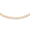 thumbnail image 5 of 14K Yellow Gold 7-8mm Pink Near Round Freshwater Cultured Pearl Necklace Size 24, 5 of 7