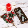thumbnail image 5 of Christmas Mason Jars, Christmas Centerpiece Table Settings, Wood Tray with 3 Painted Jars、Flowers and Lights, Dining Coffee Table Centerpiece, Christmas Mason Jar Decor for Xmas Home Desk Mantel, 5 of 9