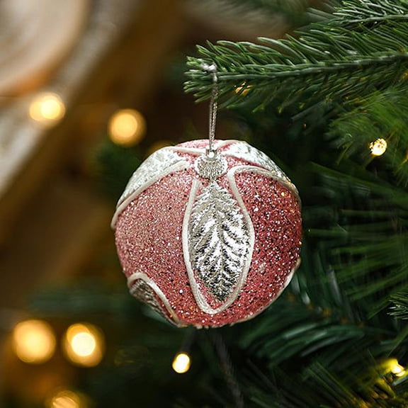 8CM Fabric Christmas Tree Balls Ornaments for Christmas Tree Decorations Christmas Hanging Decoration Balls Christmas Gifts