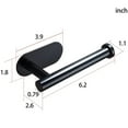 thumbnail image 7 of YIGII Adhesive Toilet Paper Holder - Self Adhesive Black Toilet Paper Roll Holder Wall Mount for Bathroom and Kitchen, SUS-304 Stainless Steel, 7 of 7