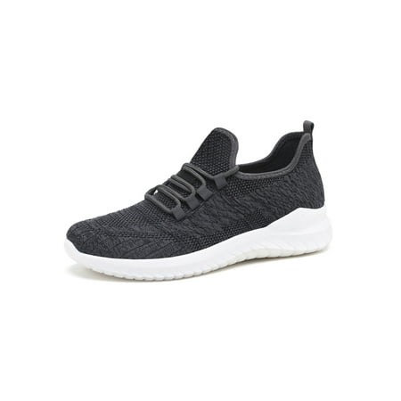 

Daeful Mens Running Shoe Lace Up Athletic Shoes Slip On Sneakers Men Non Skid Fashion Sport Trainers Gray 8.5