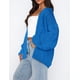 thumbnail image 3 of Suéter PRETTYGARDEN de Punto Grueso Abierto Azul M, 3 of 8