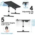 thumbnail image 4 of EVETTO Laptop Bed Desk, X-Large Leather Adjustable Computer Bed Table Tray, Foldable Laptop Lap Desk for Bed Sofa Couch Floor Writing Eating Working, 4 of 6