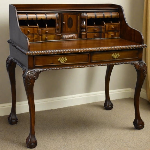 Crafters and Weavers Legacy Escritoire Secretary Desk - Brown Walnut