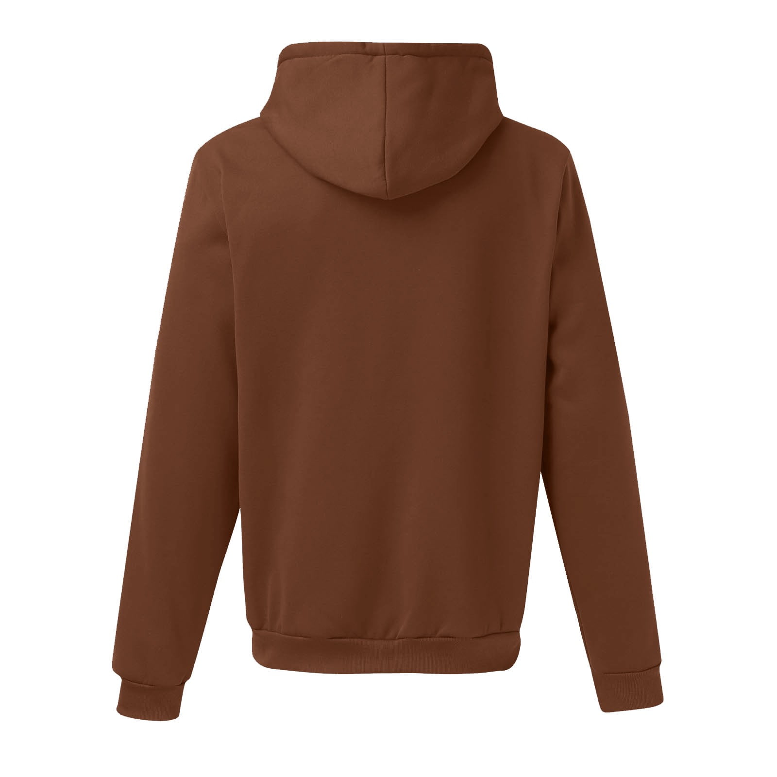 Outfmvch Men's Zip-Up Hoodie,Full-Zip Hoodie,Hooded Sweatshirt,Fleece Hoodie Men's Fashionable Casual Solid Color Trendy Hooded Zipper Sports Hoodie Brown 3XL