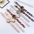 thumbnail image 4 of Montre-bracelet Analogique en Faux Cuir à Cadran Rond Floral Créatif pour Femmes Quartz, 4 of 8