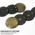 thumbnail image 3 of Zhengup Wide Disc Belt for Women Vintage Leather Hollow Out Round Belt Western Waist Belt, 3 of 7