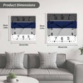 thumbnail image 5 of Navy Blue Grey Striped Wooden Wall Clock Silent Non Ticking, Farmhouse Modern Square Wall Clocks Battery Operated, Decor Clock for Home Office, Living Room, Kitchen, 10 Inch, 5 of 9