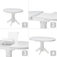 thumbnail image 4 of CorLiving Dillon Oval Wood Pedestal Indoor Dining Table with Butterfly Leaf Extender, 4 of 8