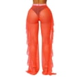 thumbnail image 3 of Qiylii Women Sexy Transparent Beachwear Pants, Mesh Sheer Long Trousers, Bikini Cover Up Beachwear, 3 of 7