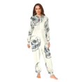 thumbnail image 2 of Skulls Adult Unisex Onesie Pajamas Slim Fit One Piece Suit Pjs Sleepwear Pajama Jumpsuit, 2 of 8
