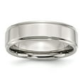 thumbnail image 1 of Solid Stainless Steel Bevel Step Edge 7mm Plain Classic Wedding Band Ring Size 7, 1 of 7