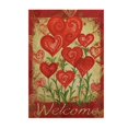 thumbnail image 1 of Bandera colgante para el Día de San Valentín con estampado de corazones y banderas verticales para jardín. Estilo G, 1 of 9