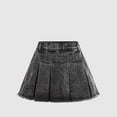 thumbnail image 2 of QTBIUQ Girls Denim Skirt High Elastic Waist Skort Utility A-Line Summer Jeans Skirt, 2 of 5