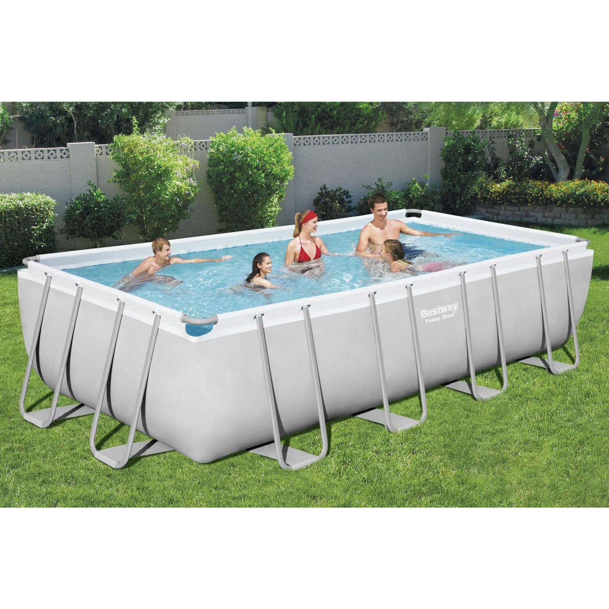 Bestway Power Steel 18' x 9' x 48" Rectangular Above Ground Pool Set