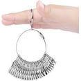thumbnail image 5 of Ring Sizer Finger Sizing Measuring Jewelry Accurate Tool Stainless Iron Metal Size US 0-13 with Gauge Set of 27 pcs Circle Models in Silver, 5 of 5