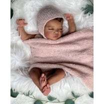Reborn Baby Dolls 19 inch Lifelike African American Newborn Cloth Body Vinyl Limbs with Doll Accessories & Feeding Toy for 3  Years Old Kids