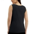 thumbnail image 2 of Karen Scott Women's Cotton Scoop-Neck Top Deep Black Size M, 2 of 2