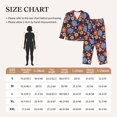 thumbnail image 4 of Pajama Sets for Women 2 Pcs, hand drawn flowers_A Button Down Long Sleeve Sleepwear Lounge PJ Sets, 4 of 6
