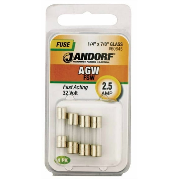 Jandorf Specialty Hardw Fuse Agw 2.5A Fast Acting 60645