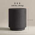 thumbnail image 3 of HOMCOM Table d'Appoint Rond de 17 Pouces pour l'Intérieur et l'Extérieur, Gris Anthracite, 3 of 10