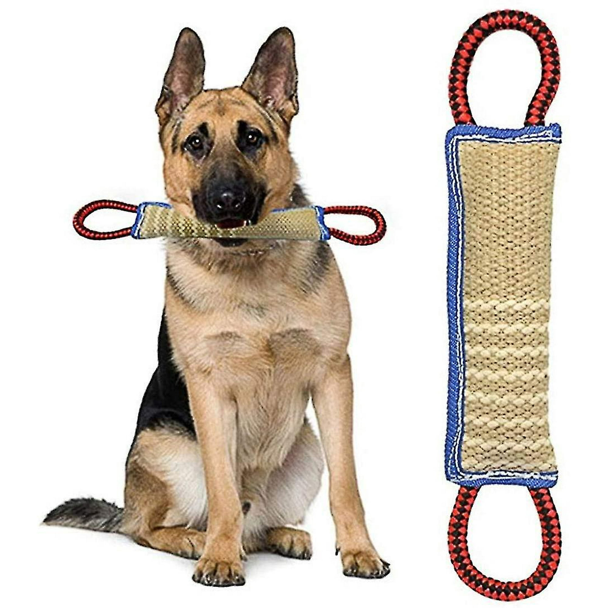 Blueday Dog Bite Bite Toy With 2 Handles 30 Cm Dummy Dog Dental Health Beneficial Floating Learning Roller Interactive Rope Toy For Large Medium
