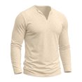 thumbnail image 4 of jjayotai Men Long Sleeve Athletic Shirts Casual V-Neck Basic Stylish Stretch Tee Shirts for Gym Work Sports Bodybuilding, 4 of 6