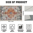 thumbnail image 4 of Boho Carpet Placemats Set of 4 Vintage Orange Blue Ethnic Bohemian Floral Carpet Linen Washable Kitchen Dining Table Mats Stain Heat-Resistant Desktop Decor Place Mats for Home Party Indoor 12x18 in, 4 of 6