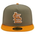 thumbnail image 2 of Men's New Era Olive/Orange St. Louis Cardinals Two-Tone Color Pack A-Frame 59FIFTY Fitted Hat, 2 of 5