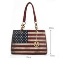thumbnail image 4 of MKF Collection Nevaeh Womens Satchel Bag Vegan Leather Shoulder bag USA Flag Print Large handbags Navy Purse by Mia K, 4 of 7