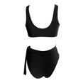 thumbnail image 2 of Vedolay 2 Piece Swimsuit For Women Tankini Swimsuits for Women Tummy Control Bathing Suits Two Piece Tankini Tops with Bikini Bottoms Twist Swimwear,Black S, 2 of 5