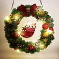 thumbnail image 3 of Guirnalda de pintura de diamantes con luz LED, Kit de bordado de diamantes DIY, punto de cruz, arte artesanal colgante, decoración de pared del hogar de Navidad, 3 of 4