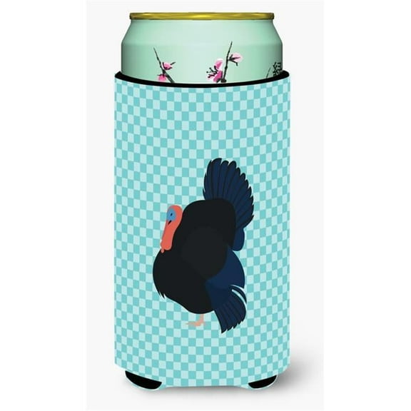Carolines Treasures BB8159TBC Norfolk Black Turkey Blue Check Tall Boy Beverage Insulator Hugger