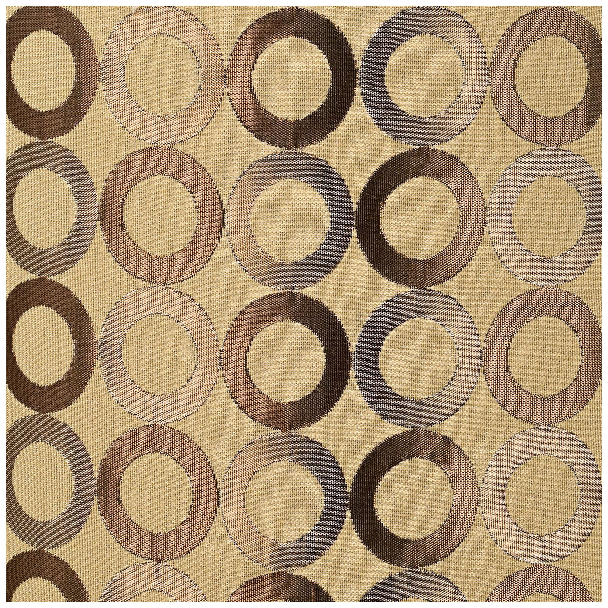 Springcrest Set of 2 Drum Print Lamp Shades Tan Copper Circles Medium 13" Top x 14" Bottom x 11" High Spider Harp Finial Fitting