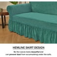 thumbnail image 2 of Armchair Cover Super Soft 1-Piece Cyan Armchair Slipcover Stretch Universal Spandex Couch Covers for Living Room Easy Fit Washable Furniture Sofa Protector with Skirt, 2 of 15