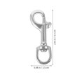 thumbnail image 2 of GOOHOCHY Spring Snap Hook Stainless Steel for Saxophone Strap Replacement Buckle 1Pcs 2.55X1.38X0.47in, 2 of 8