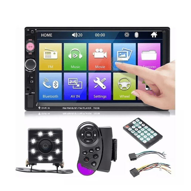 Autoestéreo 2 Din Mirrorlink Pantalla Táctil 7 Inch Y Cámara