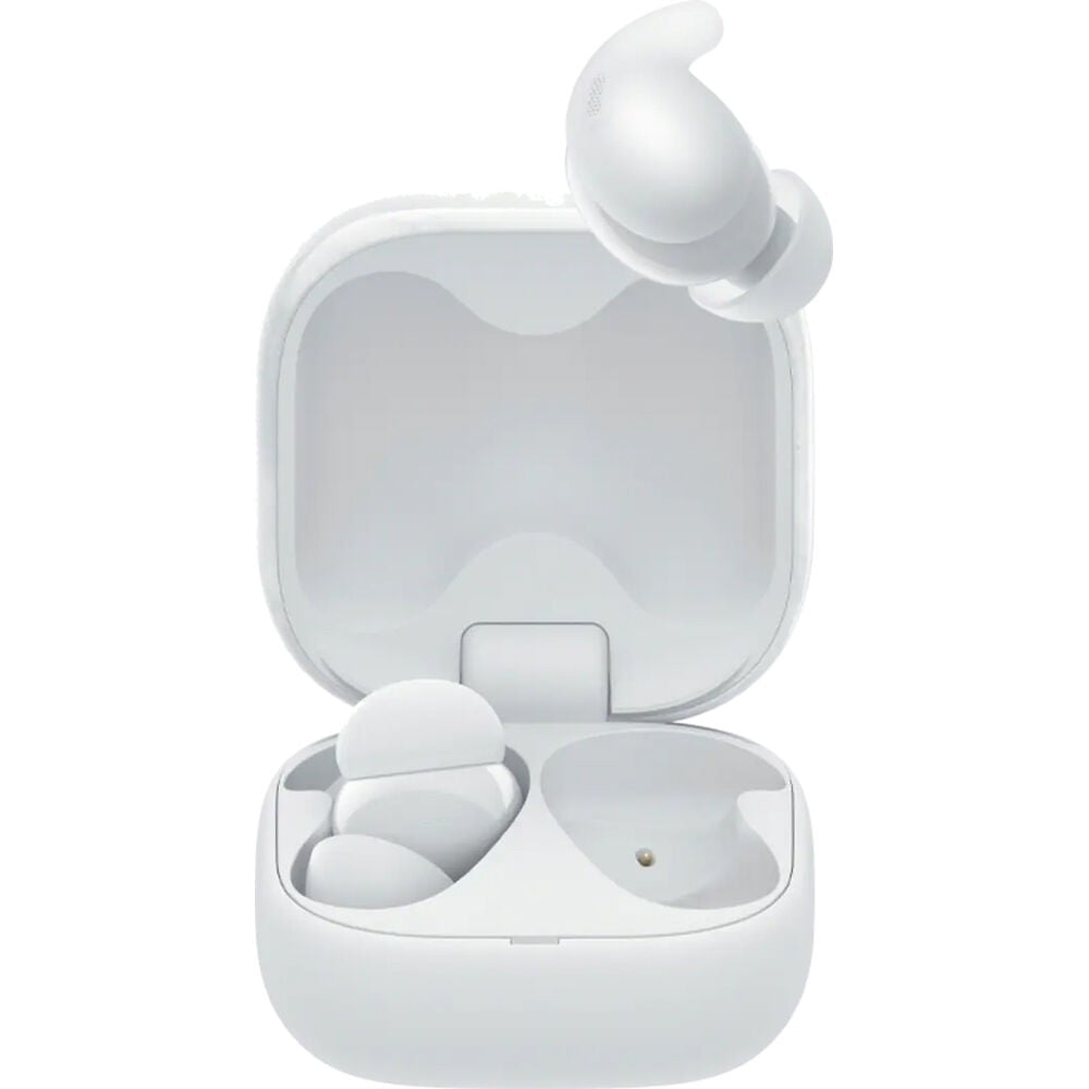 Sony LinkBuds Fit Truly Wireless Noise Cancelling Earbud Headphones (WFLS910N/W) - White Bundle with Deco Essentials 6 Pairs of In-Ear Earbud Tips and More