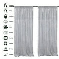 thumbnail image 2 of Bxaolu Silver Sequin Backdrop 2 Panels 2FTx8FT Christmas Party Backdrop Curtains Glitter Photo Background for Wedding Birthday Stage Decorations, 2 of 8