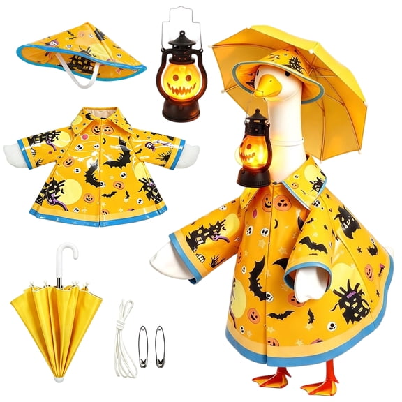 Forfamy Halloween Goose Outfit Halloween Porch Goose Outfits Halloween Goose Clothes Cute Goose Costume for Outdoor Garden Yard Decor