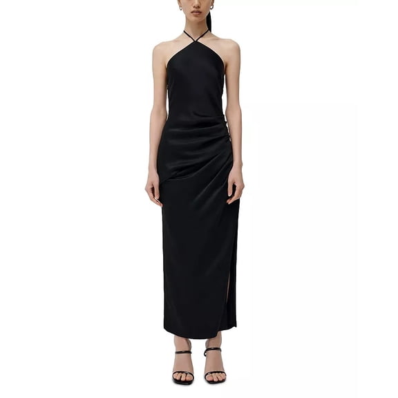 Simkhai BLACK Women's Hansel Halter Gown, US 6