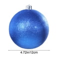 thumbnail image 6 of Glitter Christmas Ball Ornament, 4.7 In Shatterproof Plastic Hanging Holiday Decoration, Blue, 6 of 7