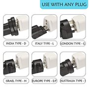 Ceptics Grounded Universal Plug Adapter for UK (Type G) - 3 Pack