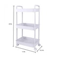 thumbnail image 3 of Organize it All 3 Tier Rolling Storage Cart in White, 3 of 5