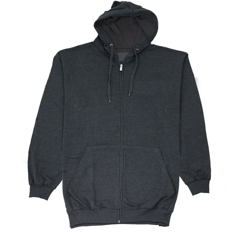 ROCXL Big Tall Men s Zip Hoodie Jacket 3XL to 5XLT Midweight Fleece